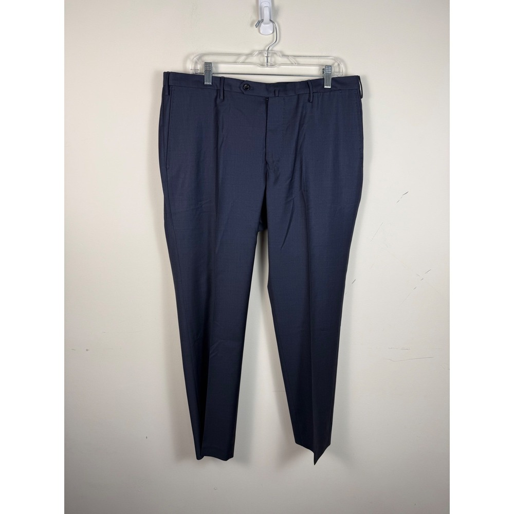Incotex Slowear Mens Classic Fit Pattern B Navy Blue Dress Pants Trousers 38